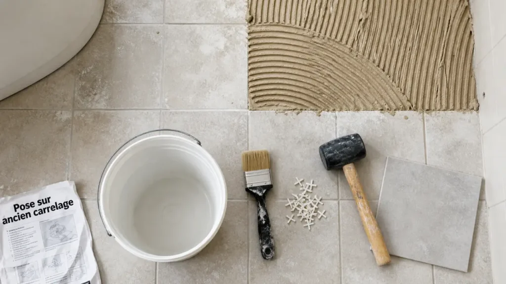 Carrelage sur carrelage : vérifier le support, choisir la colle et éviter la surépaisseur