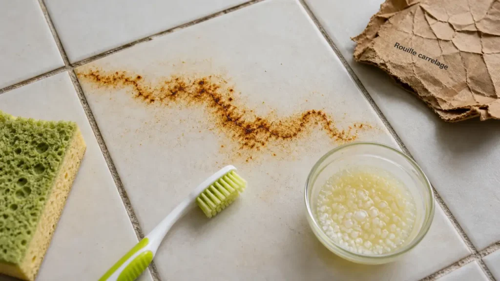 Rouille sur carrelage : citron, bicarbonate ou détachant spécialisé ?
