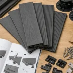 Kit terrasse composite bois bambou : lames et accessoires prêts à poser