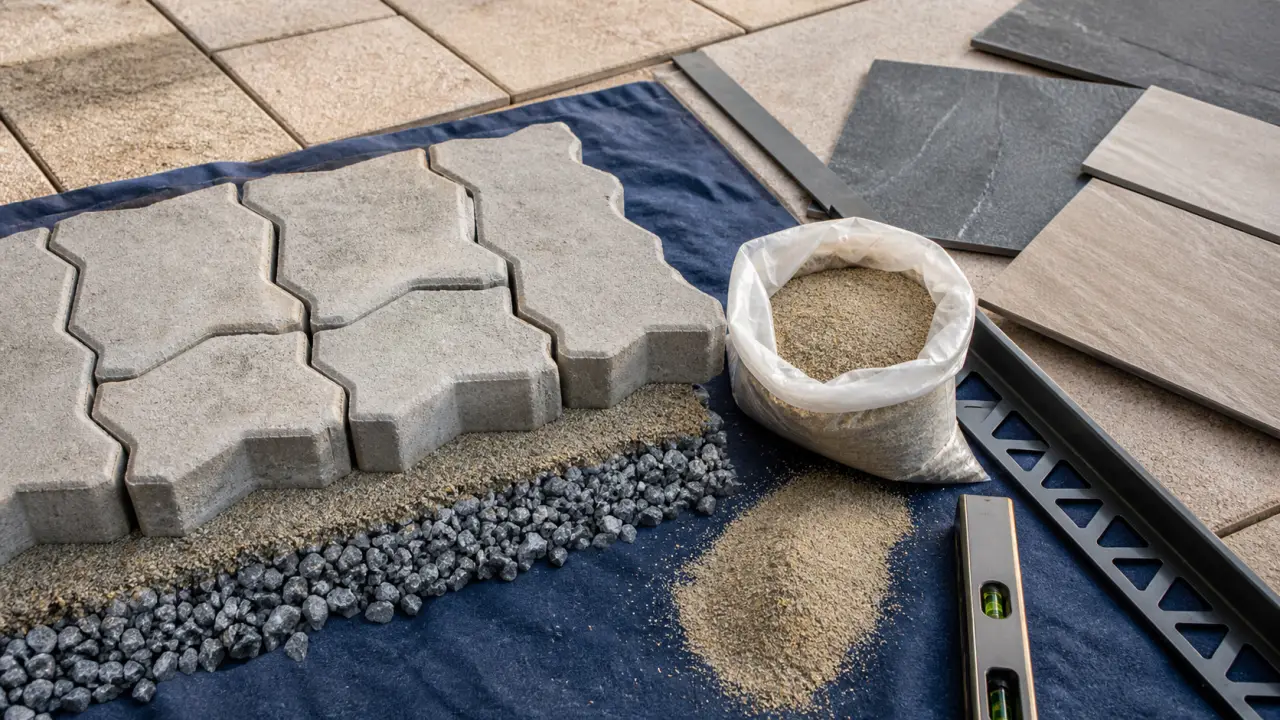 Pavé extérieur : flaques à éviter et joints qui bougent