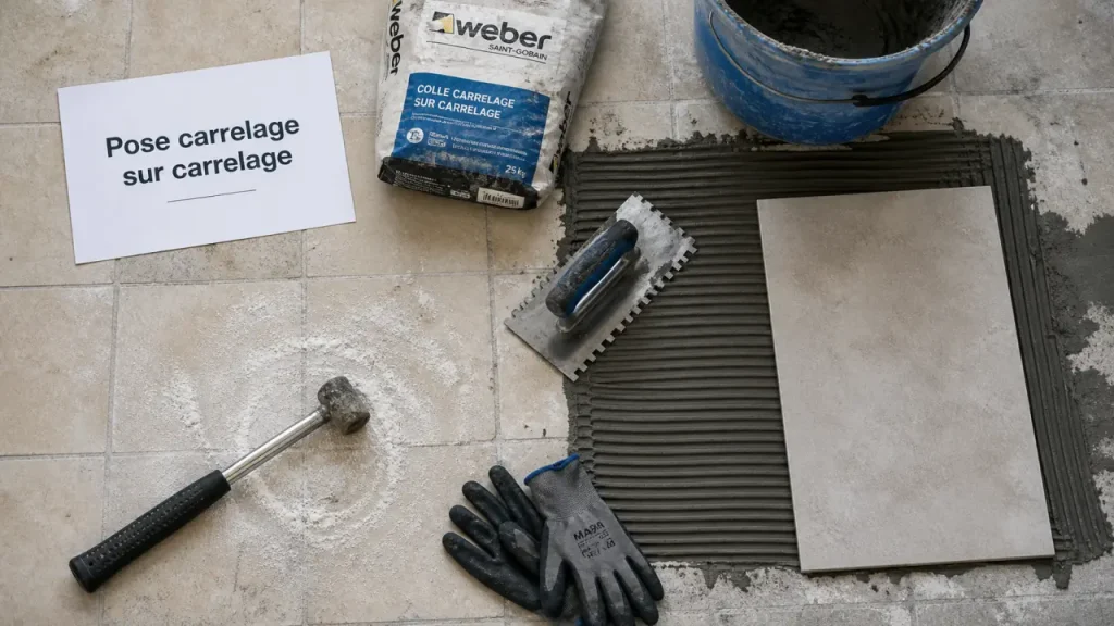 Pose carrelage sur carrelage : quand l’ancien support décide du résultat