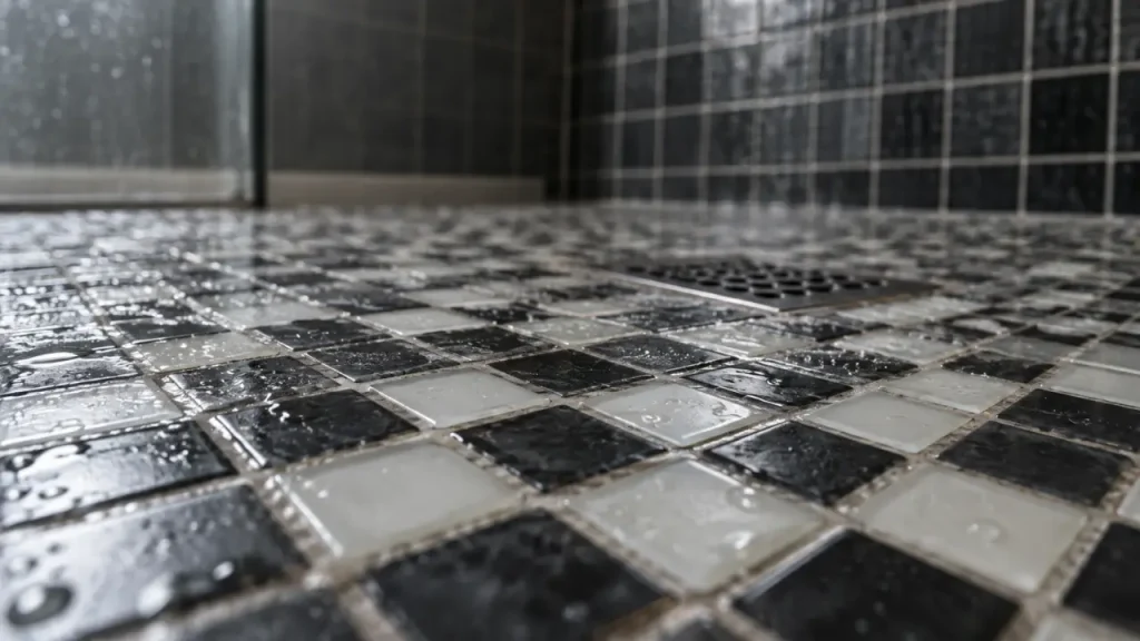 Carrelage mosaïque au sol : une finition décorative adaptée aux pièces humides