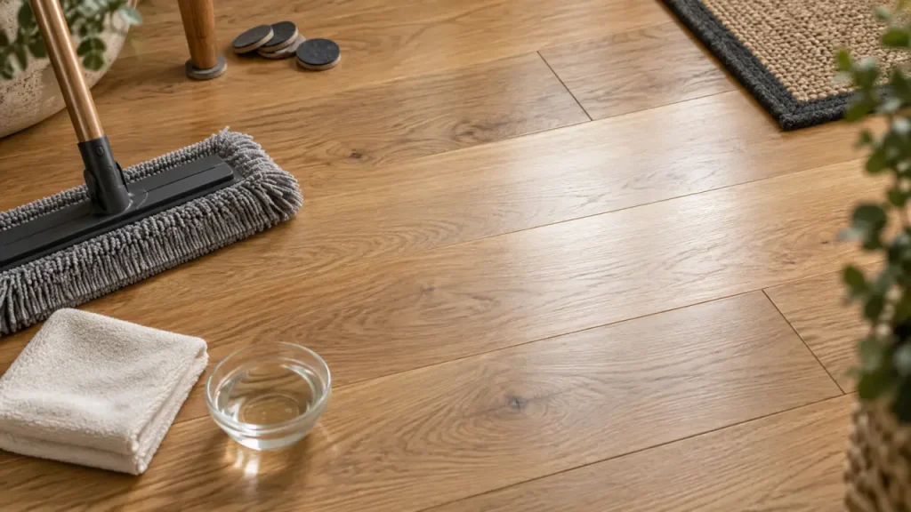 Comment entretenir un parquet vitrifié sans ternir sa protection ?