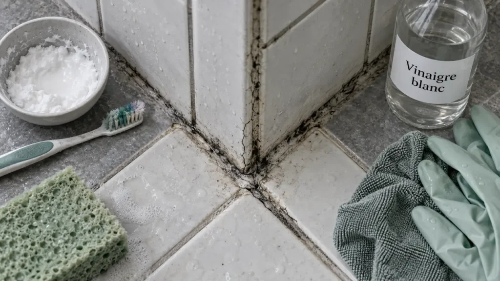 Joints de salle de bain noircis : les erreurs de nettoyage qui les fragilisent