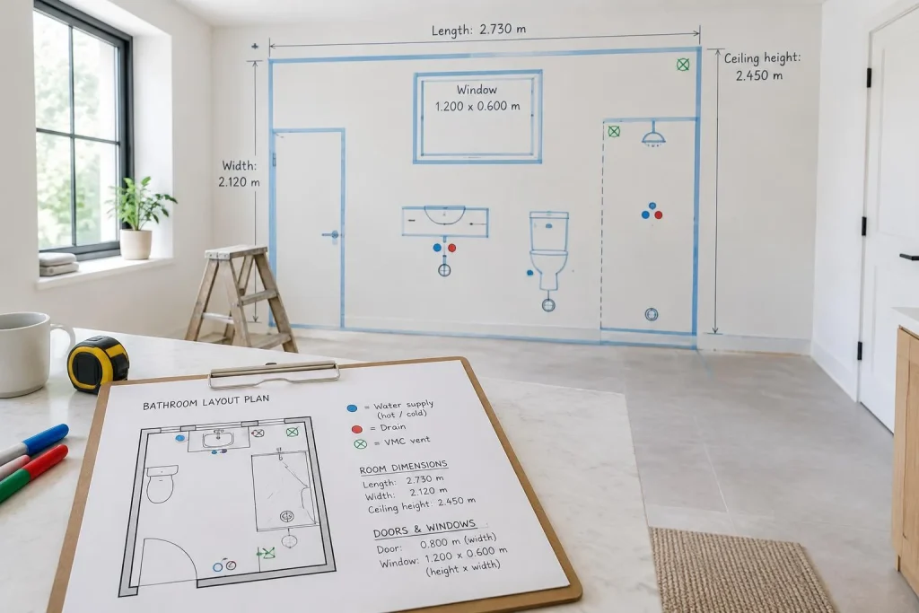 Une rénovation complète de salle de bain se joue dans l’ordre des travaux